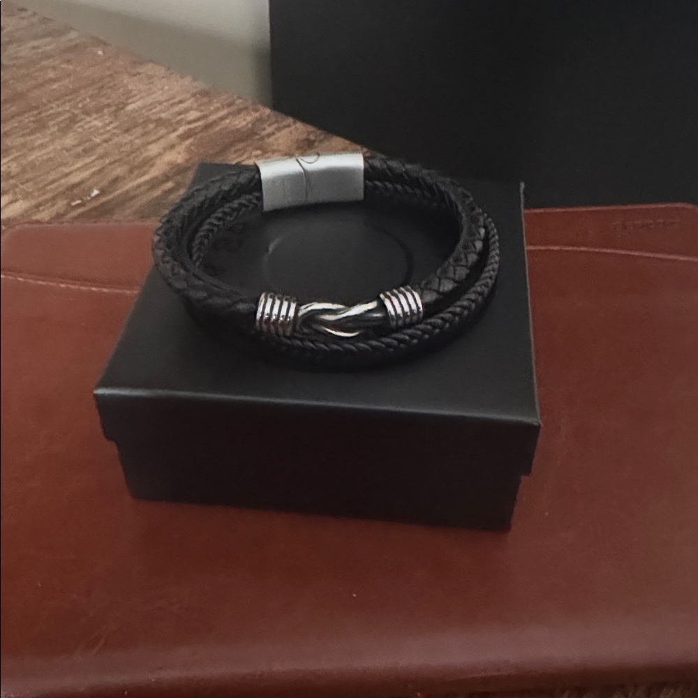 Men’s Lucky Brand Stainless Steel Knot 3-Row Bracelet